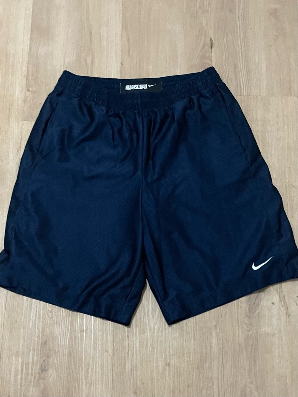 Nike Men’s Navy Athletic Shorts with White Swoosh